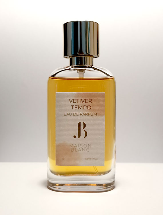 Flacon Eau de parfum VETIVER TEMPO - vaporisateur naturel 50mL